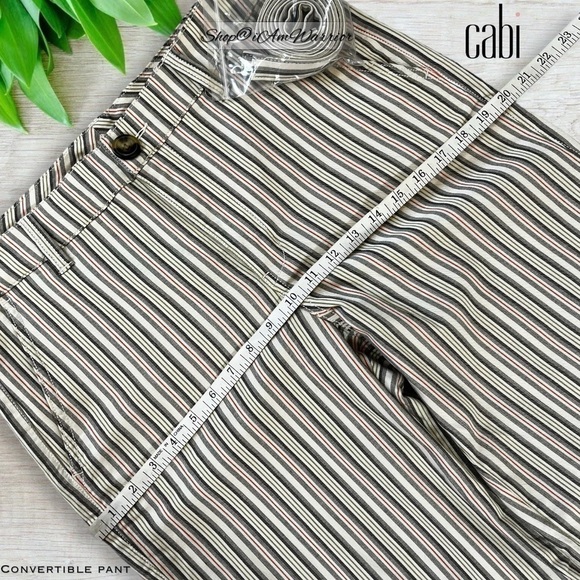 CAbi NWT sage multi- stripe convertible tie strap pants *shop@iamwarrior - Picture 10 of 15